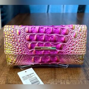 Brahmin EUC Cordelia - Limeade Ombré - Vibrant Fuchsia & Lime - RARE, HTF